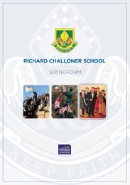 Richard Challoner Sixth Form Prospectus