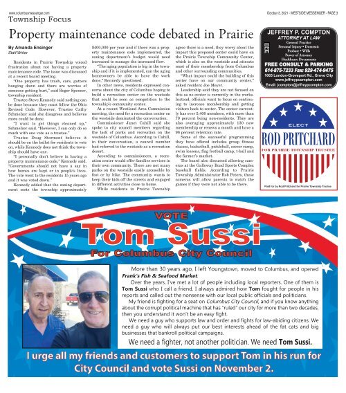 Westside Messenger - October 3rd, 2021