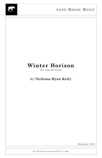 Winter Horizon-Nicholas Ryan Kelly