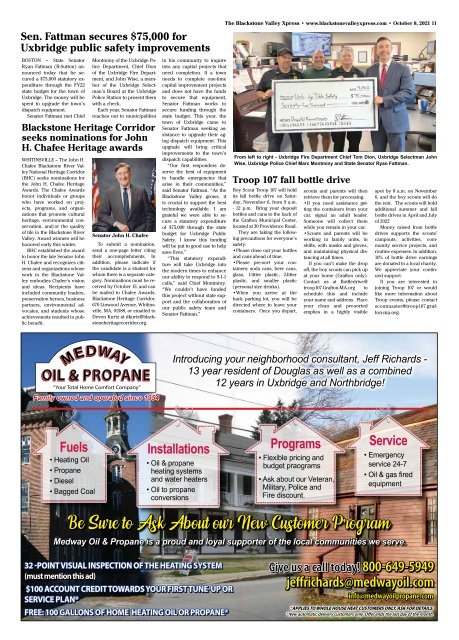 Blackstone Valley Xpress October 8, 2021