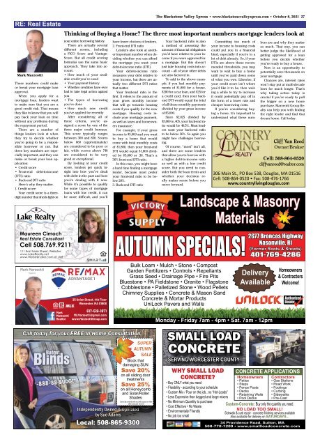 Blackstone Valley Xpress October 8, 2021