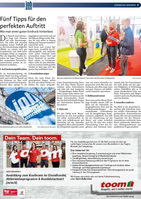 Das MesseMagazin zur 16. jobmesse bremen 2021