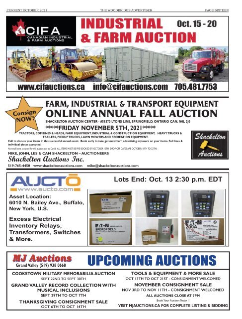 Woodbridge Advertiser/AuctionsOntario.ca - 2021-10-05
