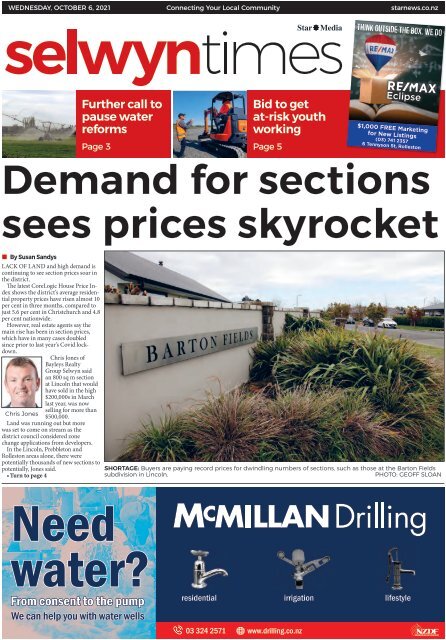 Selwyn Times: October 06, 2021