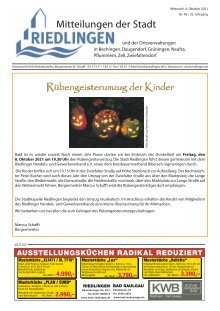 Amtliches Mitteilungsblatt Riedlingen 06.10.2021