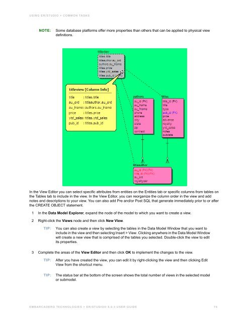 ER/Studio - Embarcadero Technologies Product Documentation