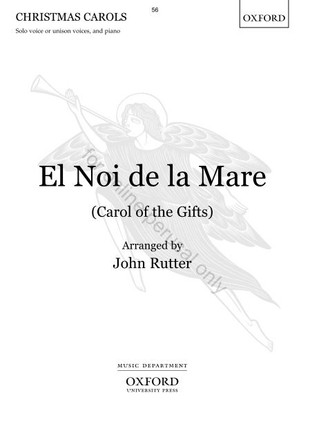 John Rutter Christmas sampler for upper voices