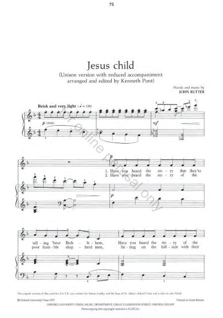 John Rutter Christmas sampler for upper voices