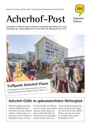 Acherhof-Post Nr. 30 | 8. Oktober 2021