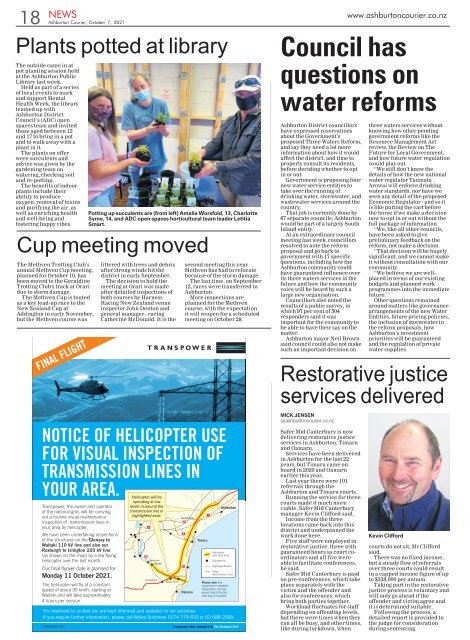 Ashburton Courier: October 07, 2021