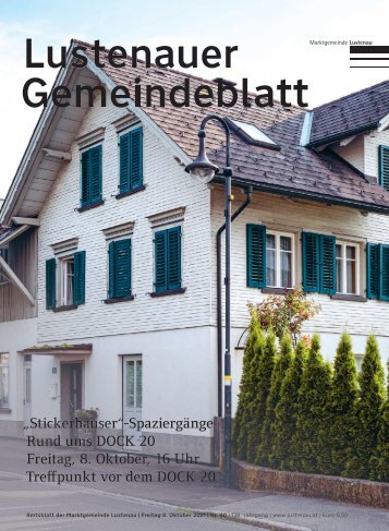 Lustenauer Gemeindeblatt Nr. 40 | Freitag 8. Oktober 2021