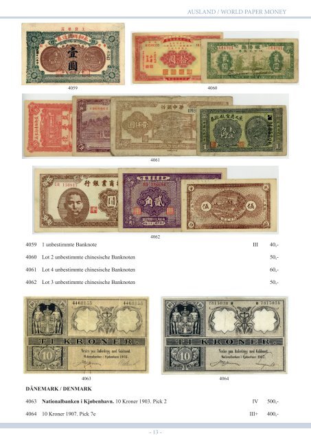 96. Auktion - Banknoten & Notgeld - Emporium Hamburg