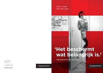 Theuma -brochure Inbraakwerende deursets NL