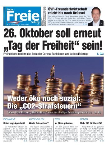 26. Oktober soll erneut „Tag der Freiheit“ sein!
