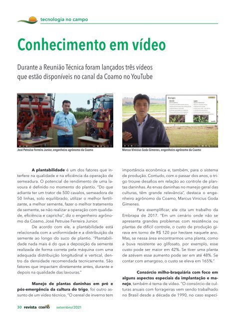 Revista Coamo edição Setembro de 2021