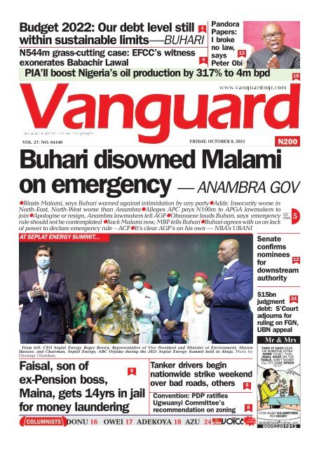 08102021 - Buhari disowned Malami on emergency — ANAMBRA GOV