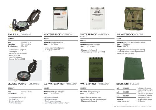 Highlander Tactical Product Catalogue