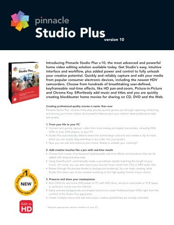 Studio Plus - Pinnacle