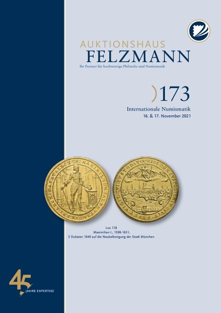 Auktion 173 01 Numismatik Cover