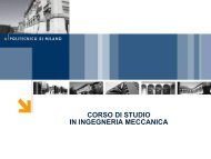 Ingegneria Meccanica - Politecnico di Milano