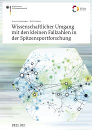 BISp 2021,02 Wissenschaftlicher Umgang mit den kleinen Fallzahlen in der Spitzensportforschung