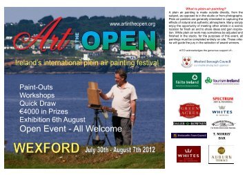 July 30th - August 7th 2012 WEXFORD - Art In The Open