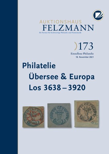 Auktion 173 - 03 Philatelie Übersee - Europa