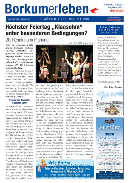 13.10.2021 / Borkumerleben - Die wöchentliche Inselzeitung