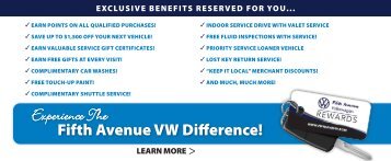 Fifth Avenue Volkswagen Rewards