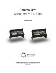 Studio Force V 12 User Manual - Chroma-Q