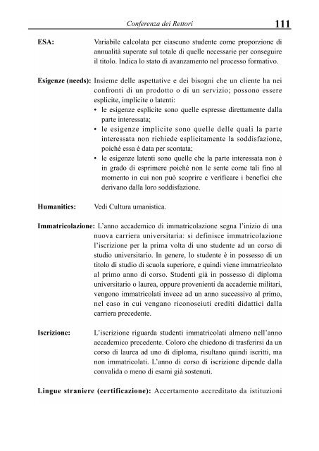 metodologia e organizzazione delle attività di valutazione - Crui