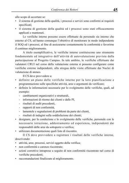 metodologia e organizzazione delle attività di valutazione - Crui