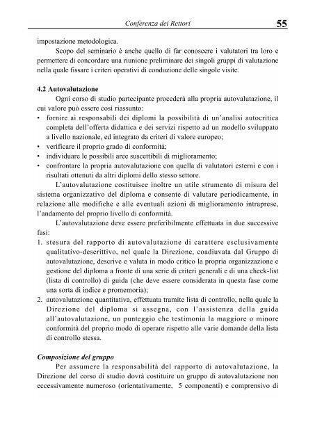 metodologia e organizzazione delle attività di valutazione - Crui