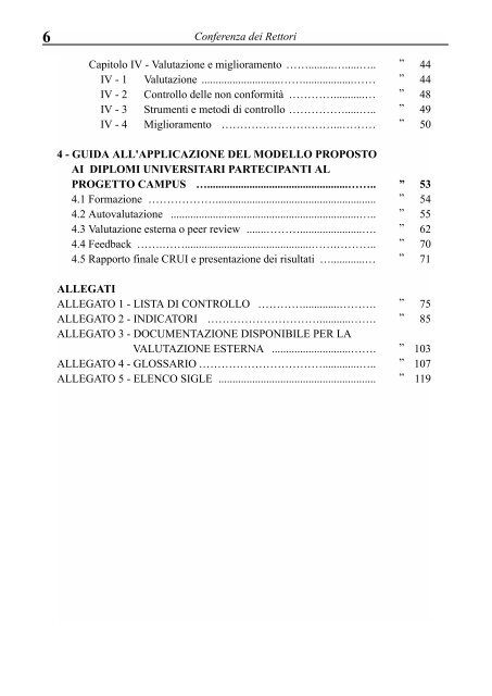 metodologia e organizzazione delle attività di valutazione - Crui