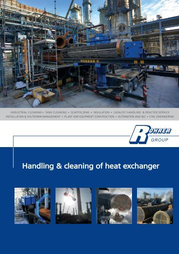 Handling & cleaning of heat exchanger