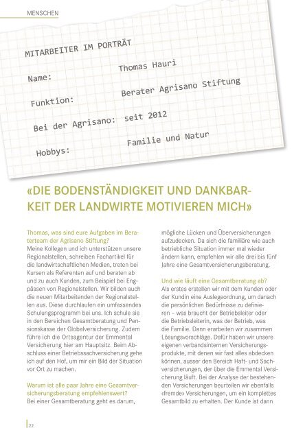 Agrisano-Kundenmagazin 2/2021