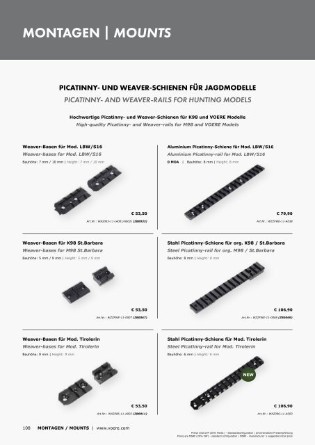 Voere Jagd und Präzisionswaffen 2021