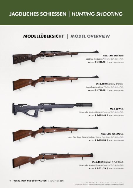 Voere Jagd und Präzisionswaffen 2021