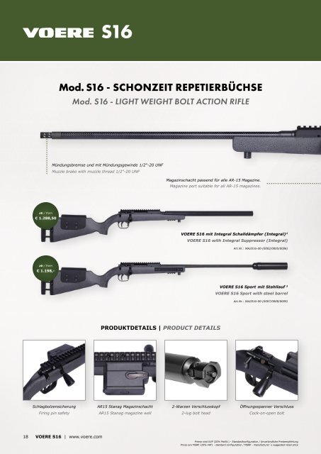 Voere Jagd und Präzisionswaffen 2021