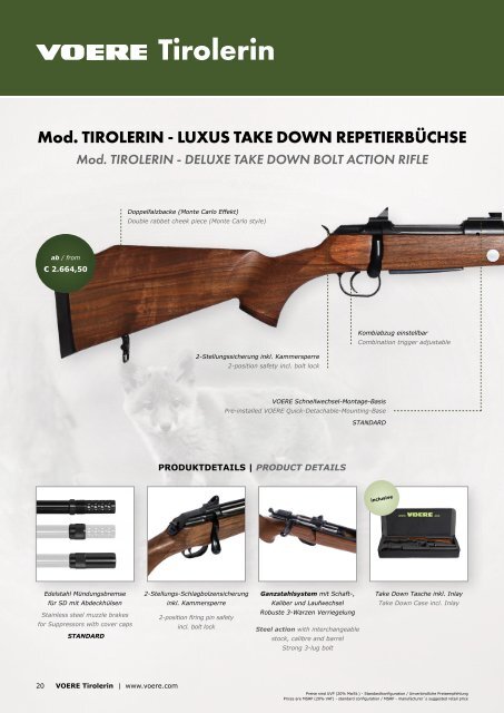 Voere Jagd und Präzisionswaffen 2021