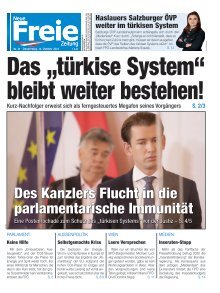 Das „türkise System“ bleibt weiter bestehen!