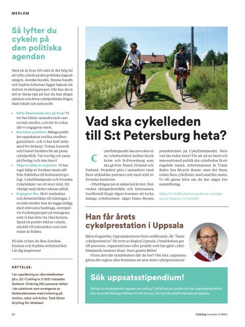 Tidningen Cykling nr 3 2021