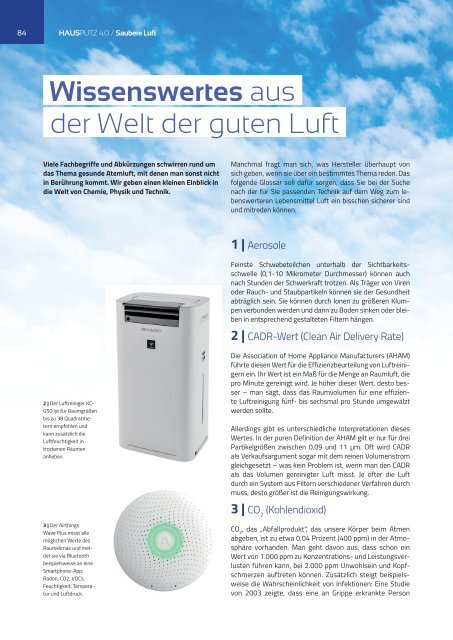 eMagazin Hausputz 4.0 Edition 2021/22 mit Special Saubere Luft