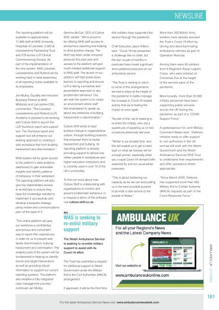 Ambulance UK October 2021