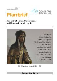 Pfarrbrief - Pastoraler Raum Rüdesheim-Lorch