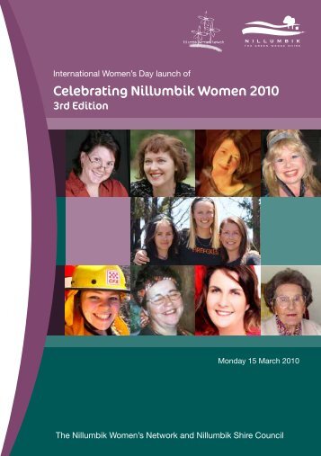 Celebrating Nillumbik Women 2010 - Nillumbik Shire Council