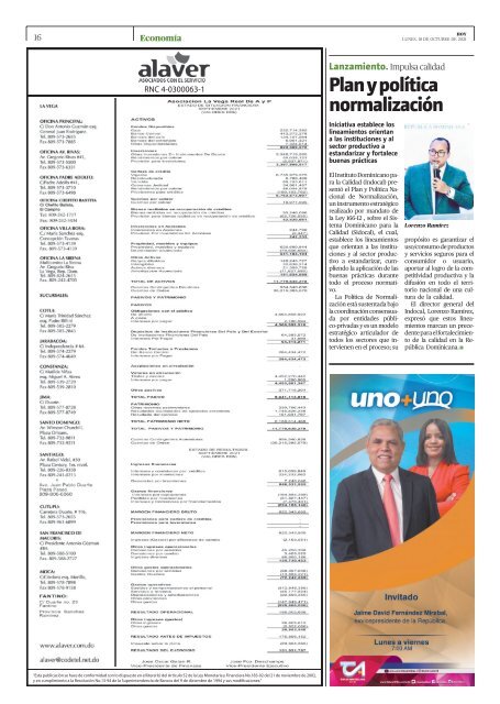 Edición impresa, HOY, lunes 18 de octubre, 2021