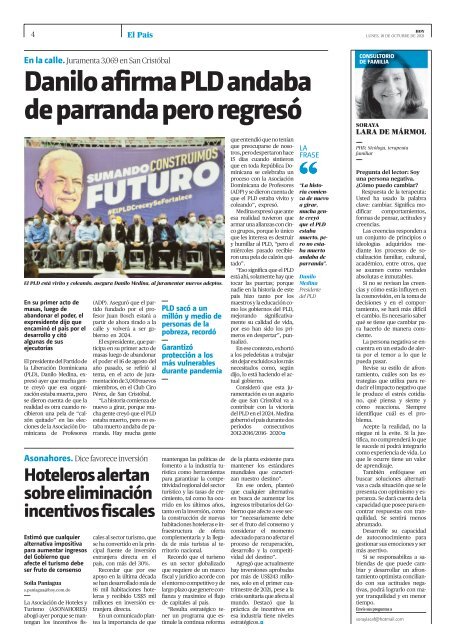 Edición impresa, HOY, lunes 18 de octubre, 2021