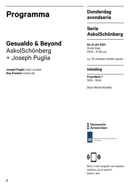 2021 10 21 Gesualdo & Beyond - Asko|Schönberg & Joseph Puglia