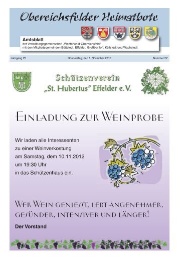 Amtsblatt - Verwaltungsgemeinschaft Westerwald-Obereichsfeld